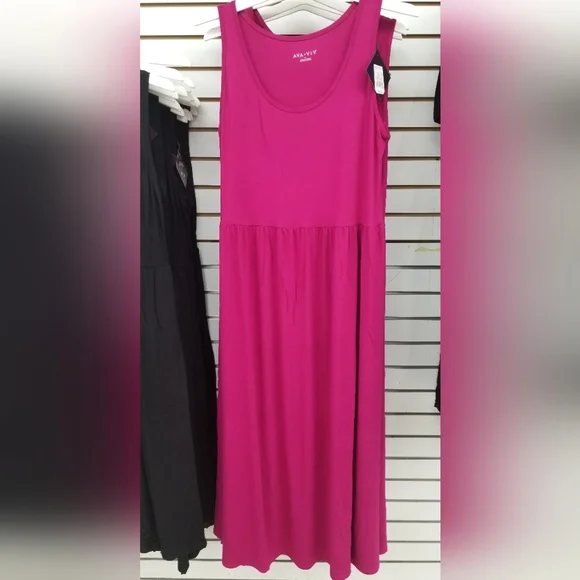New Ava & Viv Maxi Dress Jersey Knit Sleeveless - Picture 2 of 3